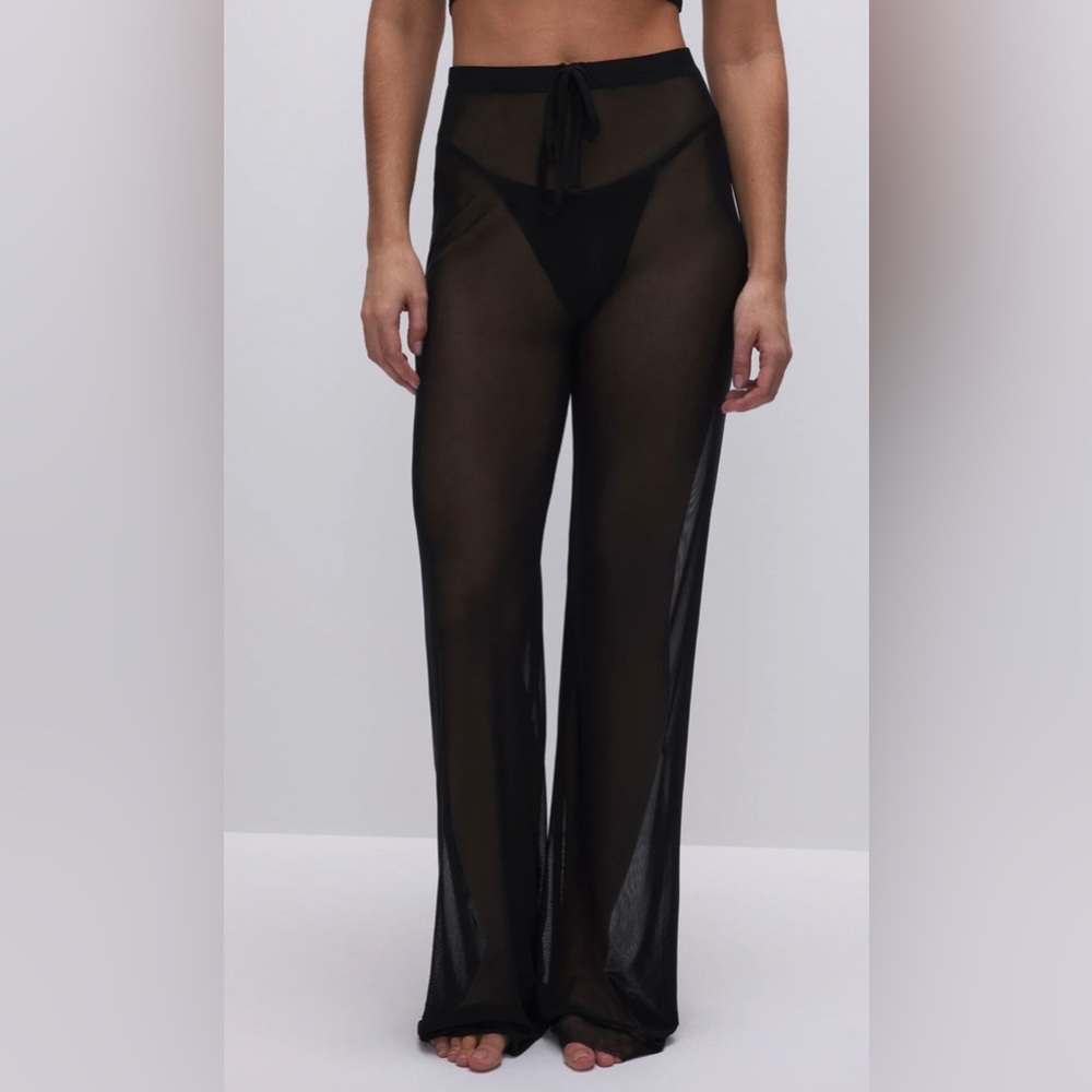 Good American Mesh Wide Pants